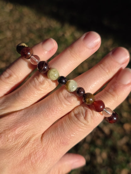 Bracelet 3 Grenats 8mm