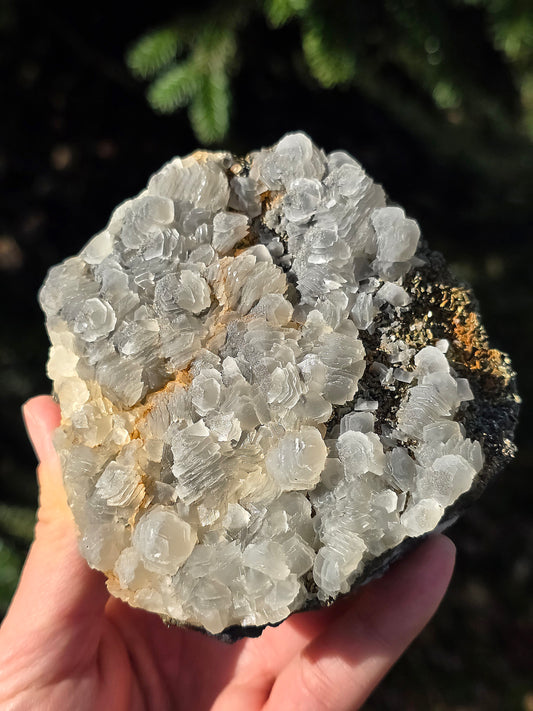 Calcite bleue et Pyrite d'Espagne