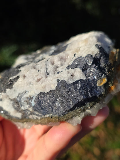 Calcite bleue et Pyrite d'Espagne