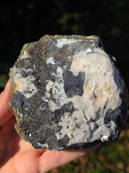 Calcite bleue et Pyrite d'Espagne