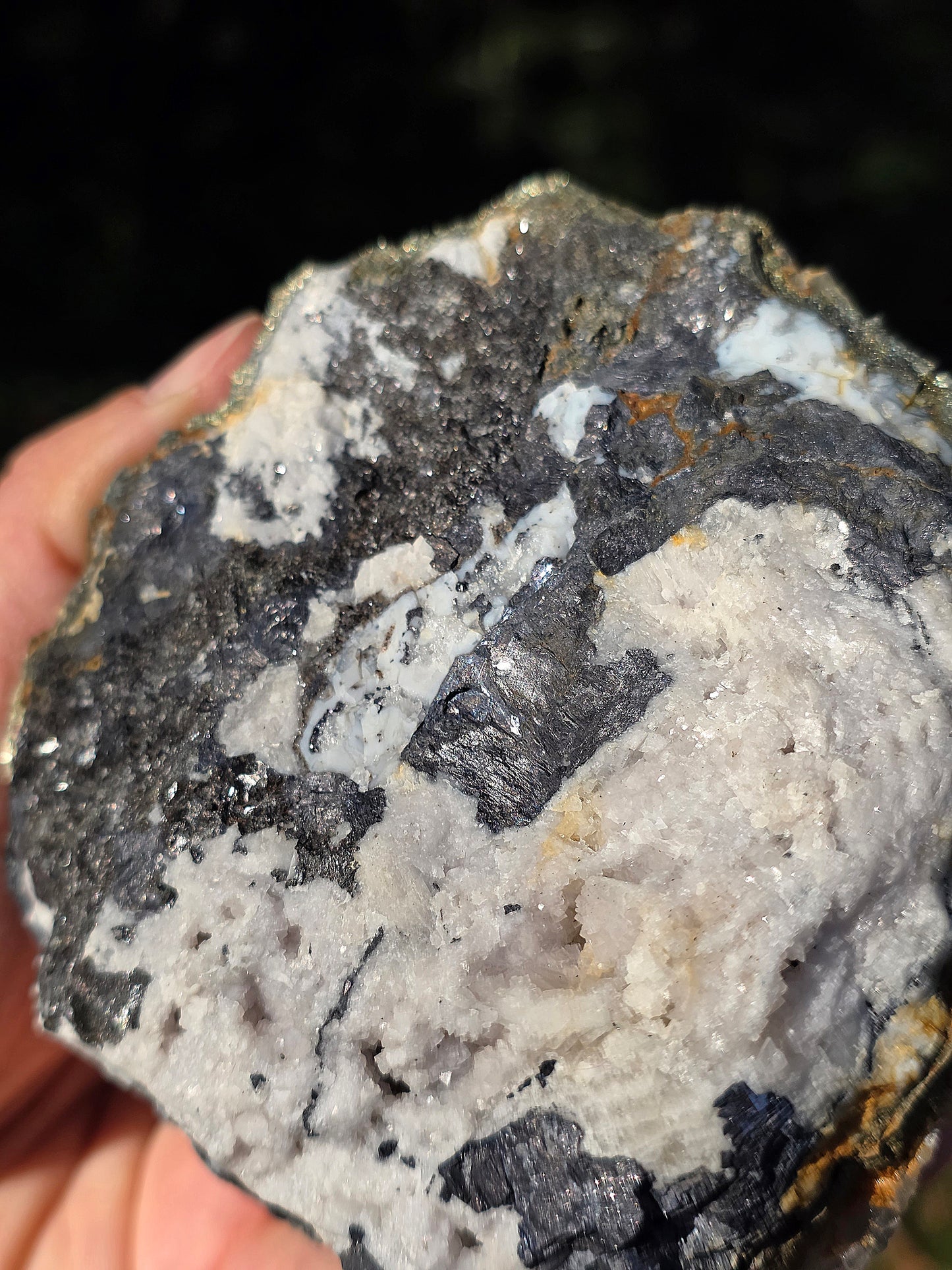 Calcite bleue et Pyrite d'Espagne