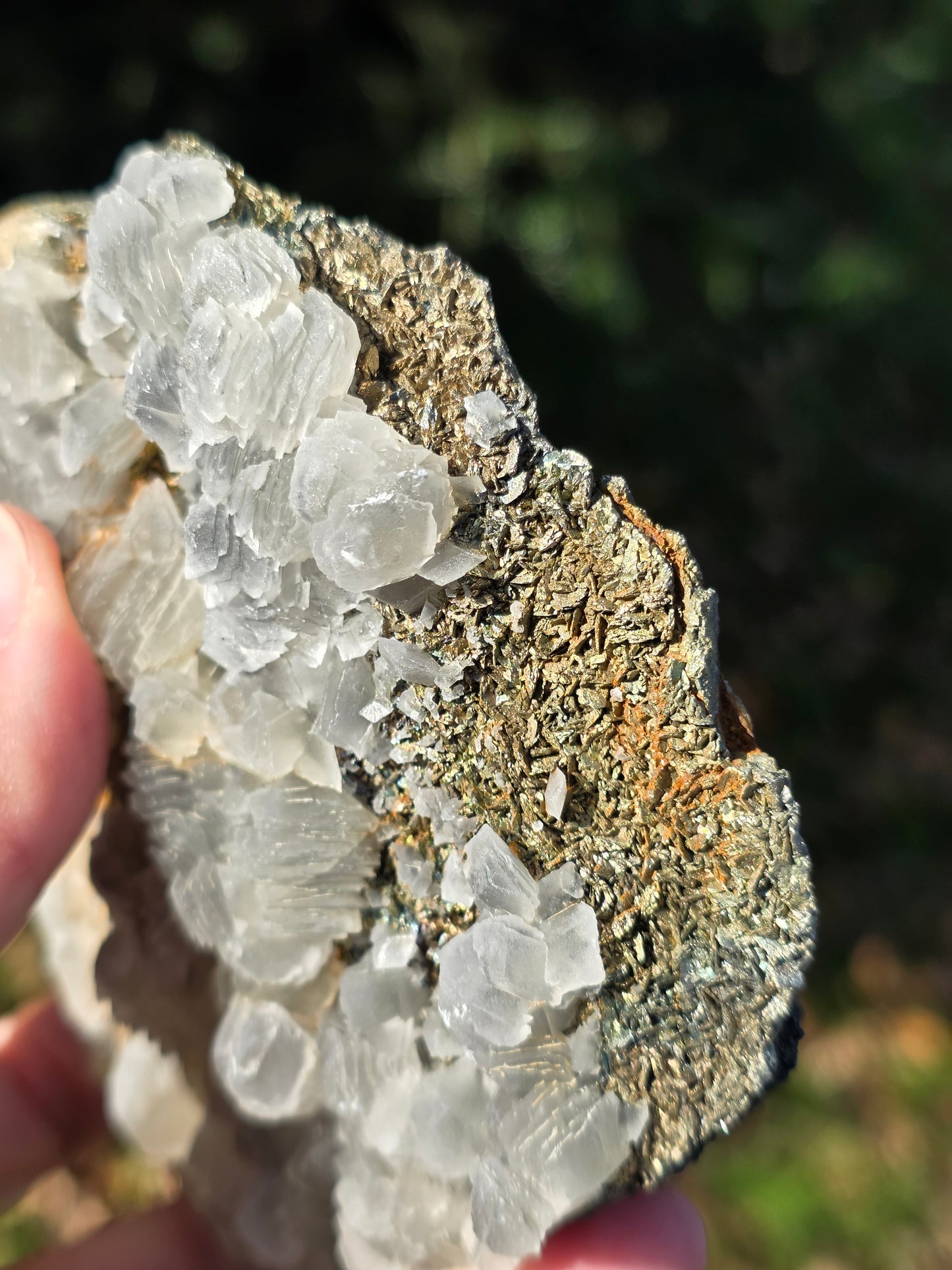 Calcite bleue et Pyrite d'Espagne