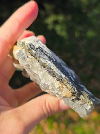 Calcite bleue et Pyrite d'Espagne