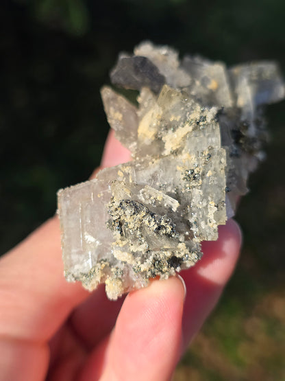 Chalcopyrite sur Baryte du Maroc