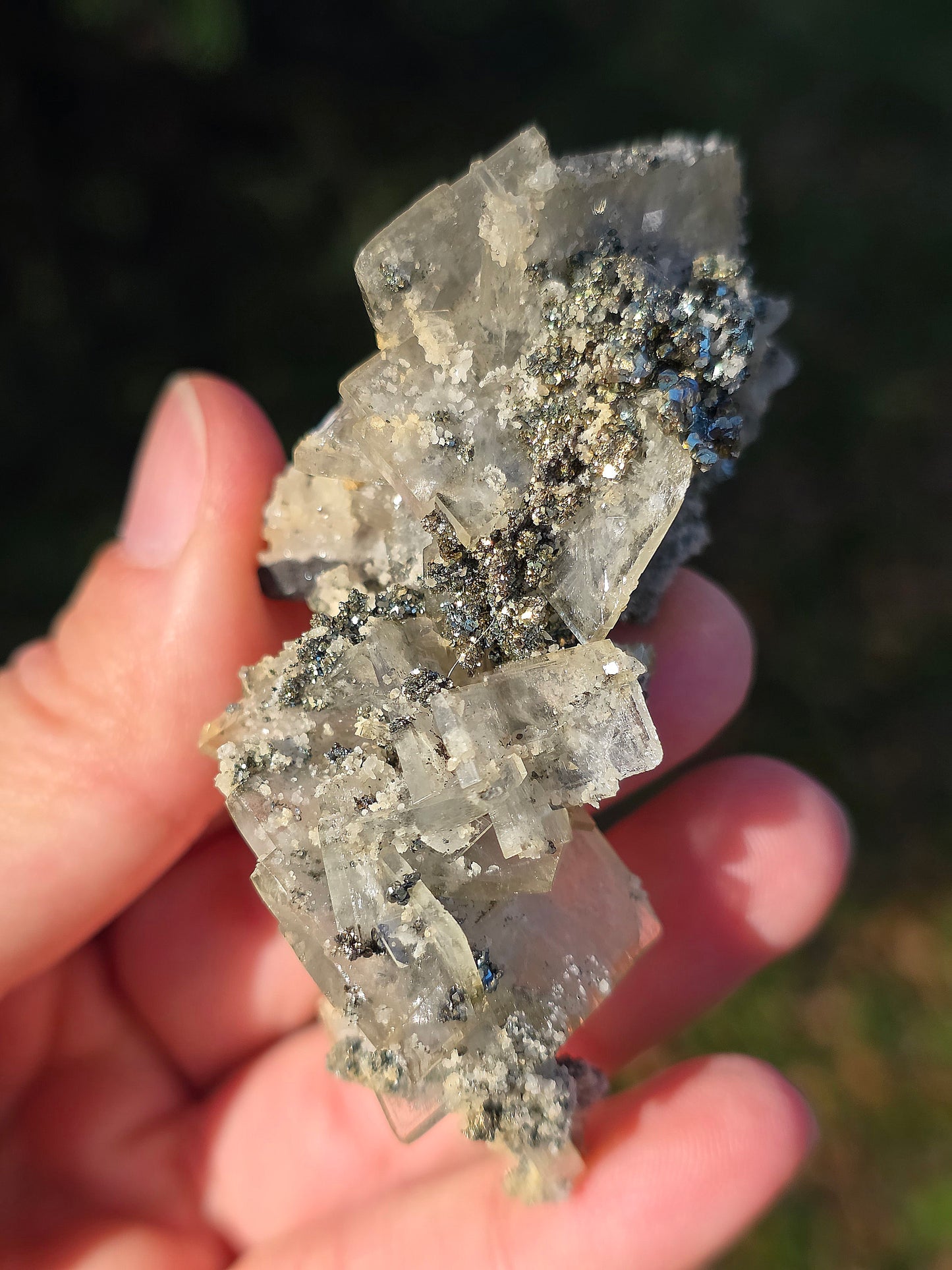 Chalcopyrite sur Baryte du Maroc