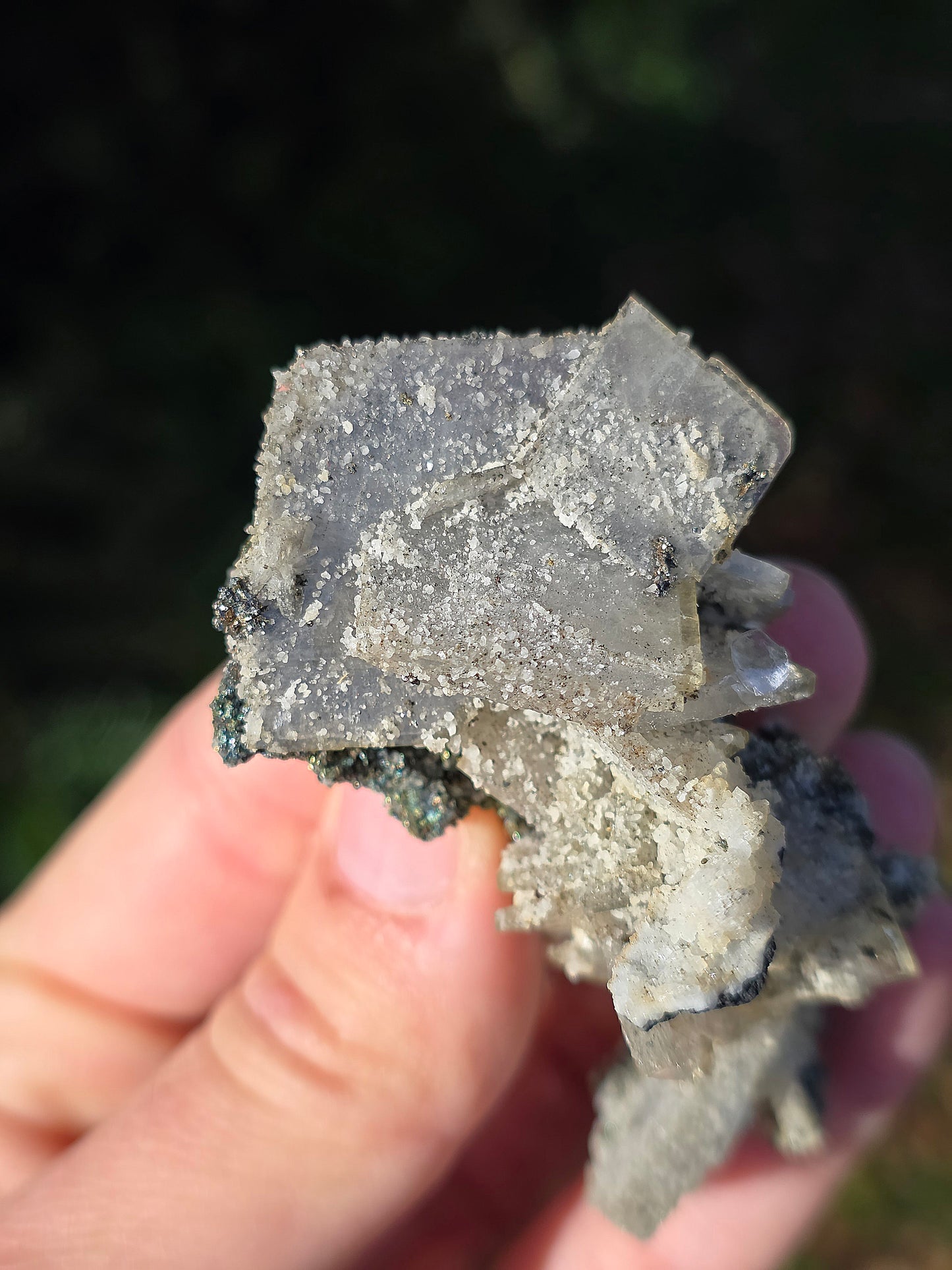 Chalcopyrite sur Baryte du Maroc