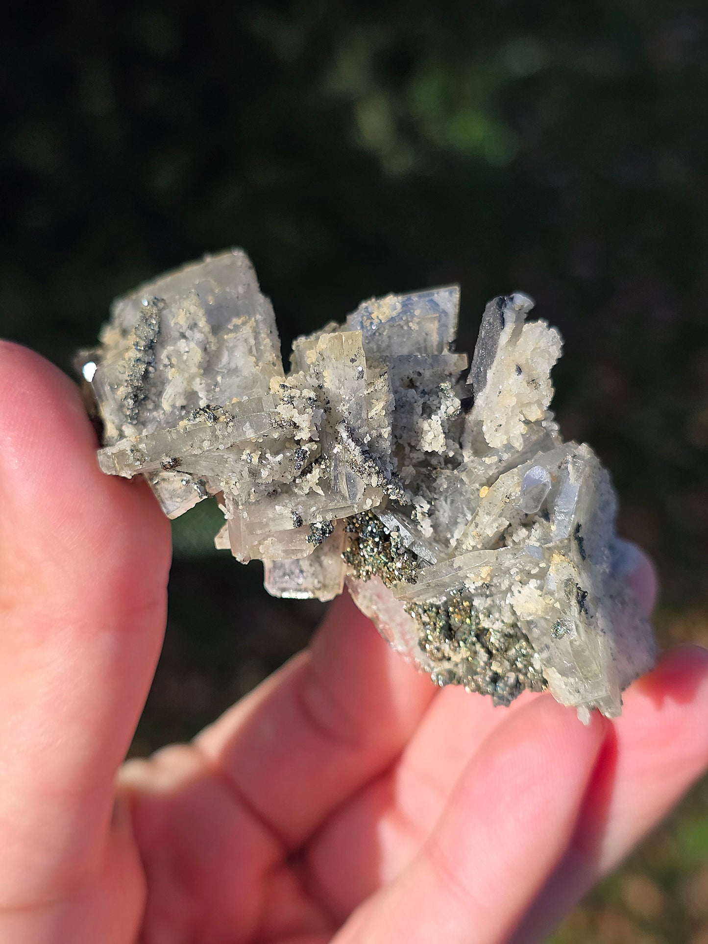 Chalcopyrite sur Baryte du Maroc