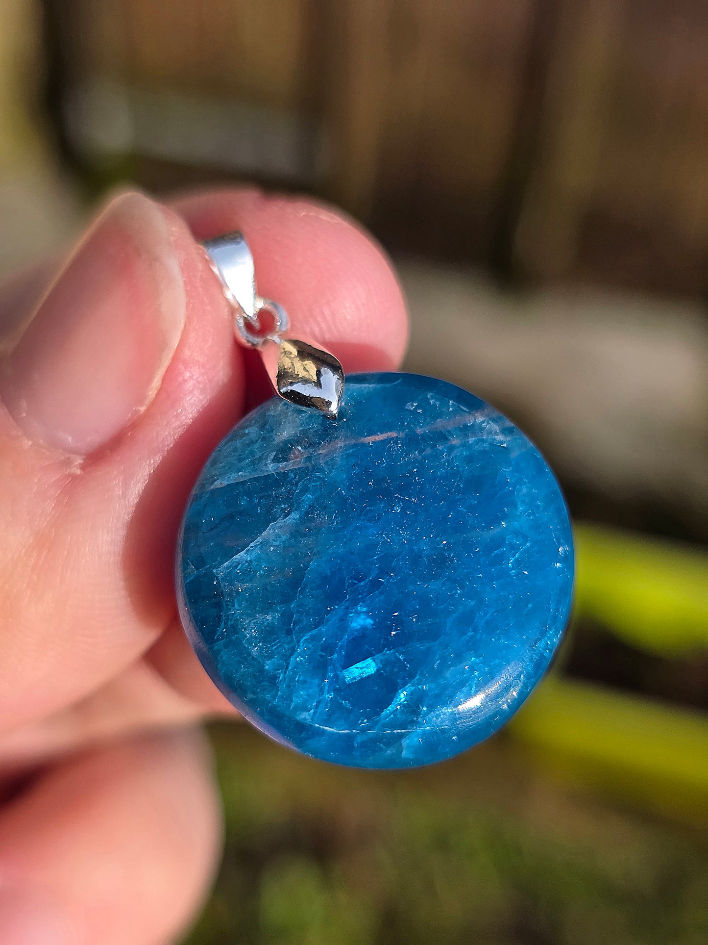 Pendentif en Apatite bleue (à choisir)