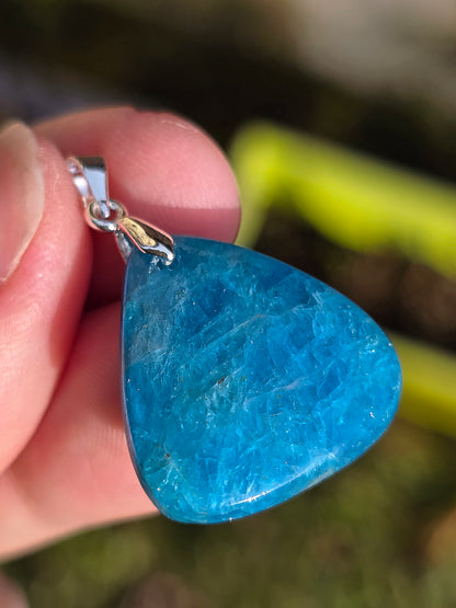 Pendentif en Apatite bleue (à choisir)