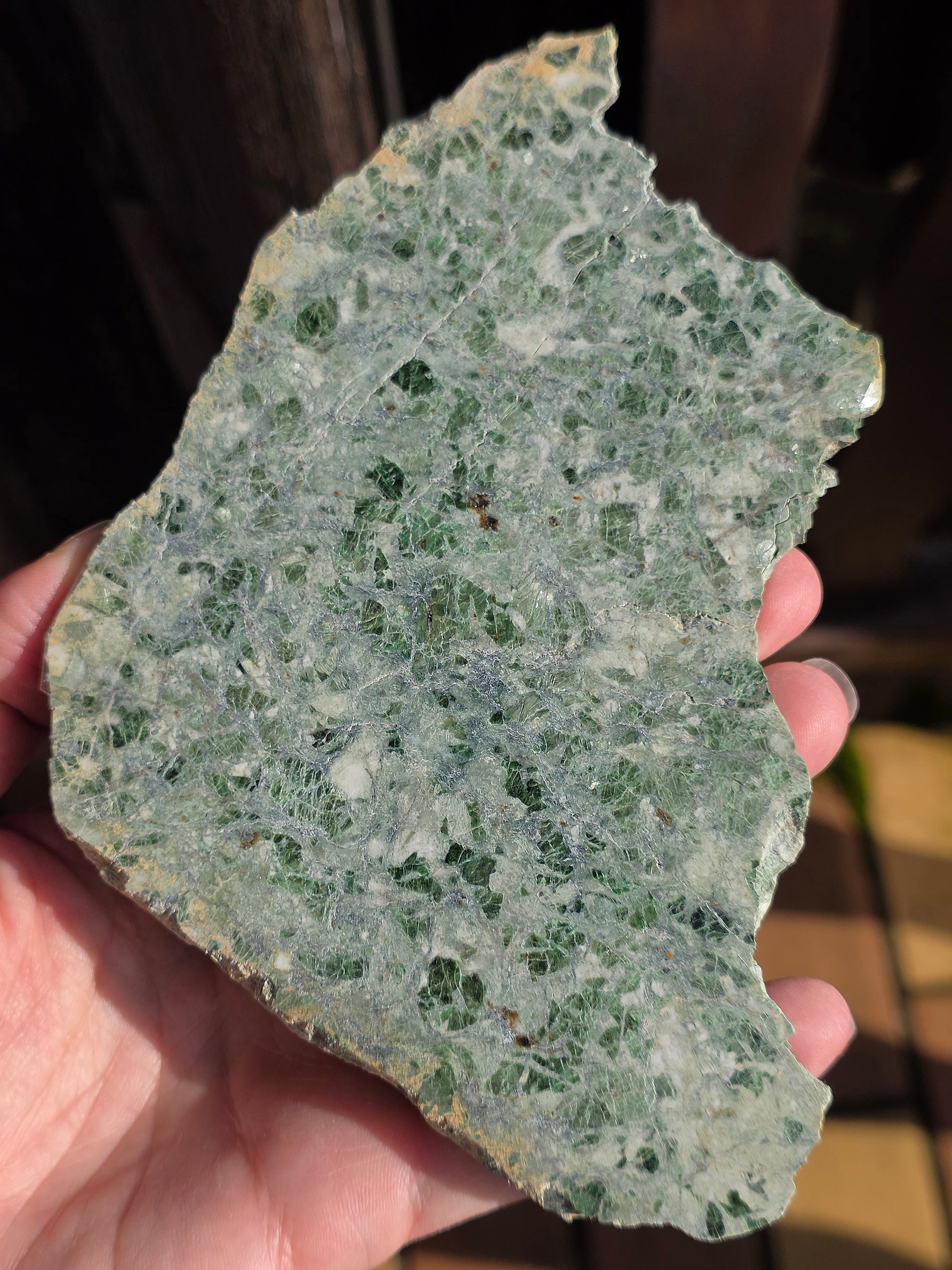 Tranche de Smaragdite de Corse