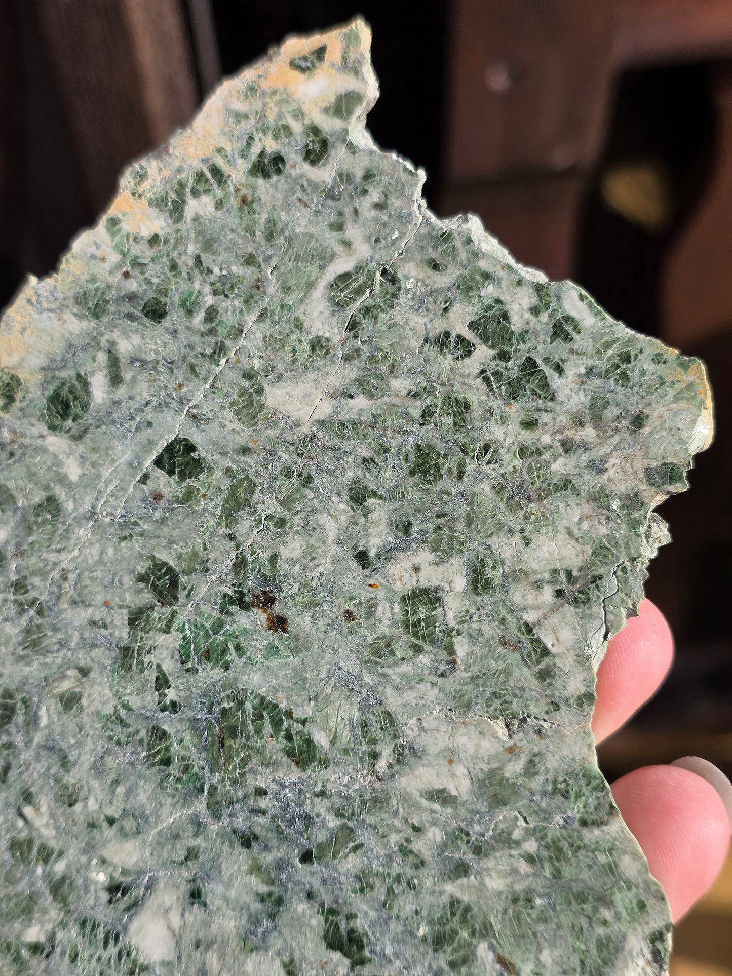 Tranche de Smaragdite de Corse