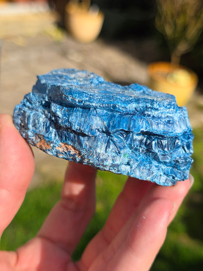 Shattuckite fibreuse du Congo brute
