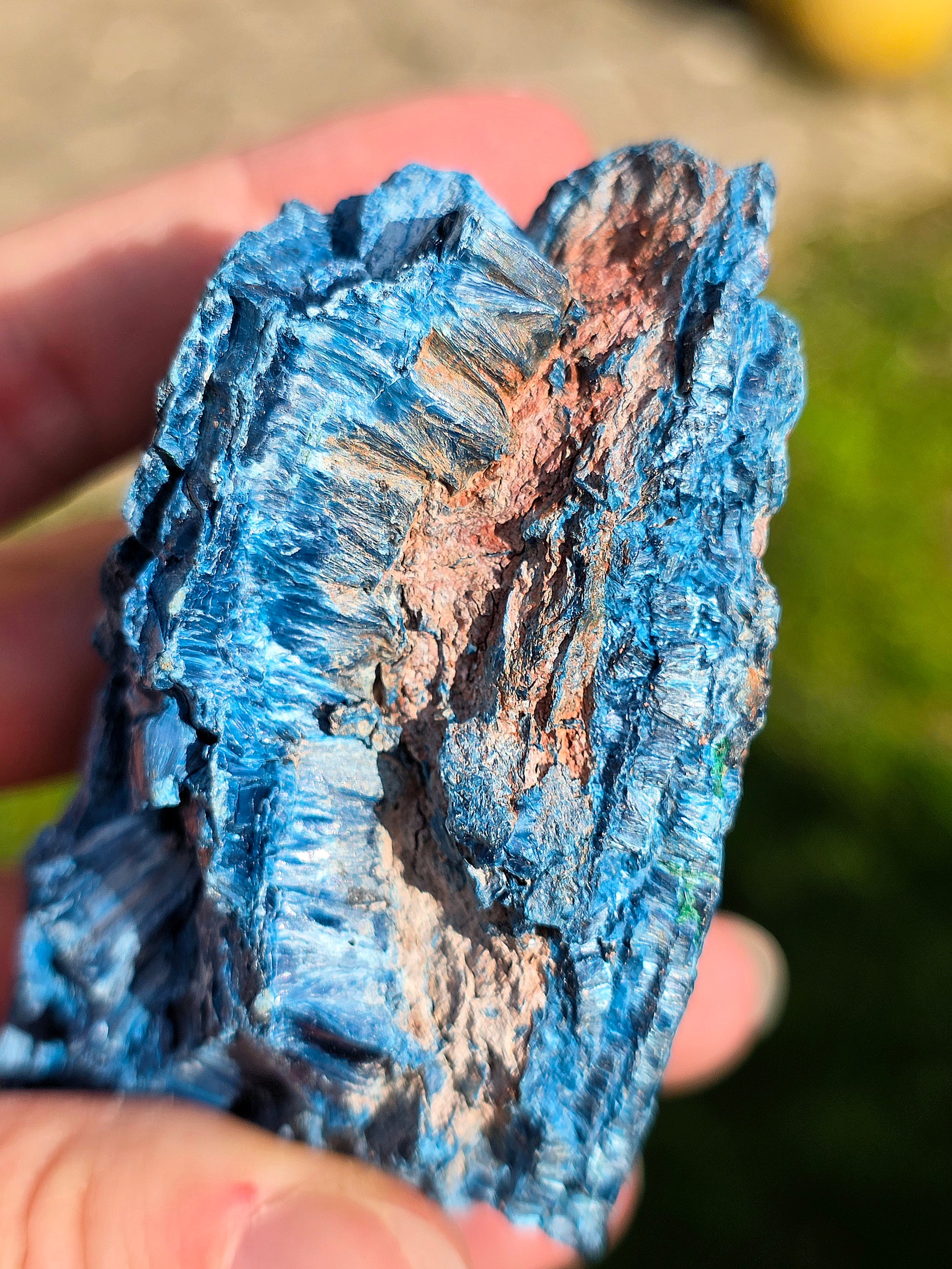 Shattuckite fibreuse du Congo brute