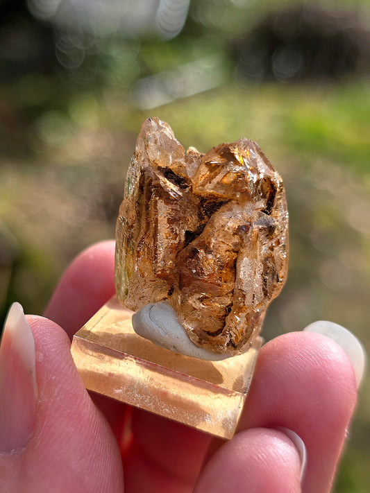 Petit Quartz fenêtre de Madagascar réactif aux UV