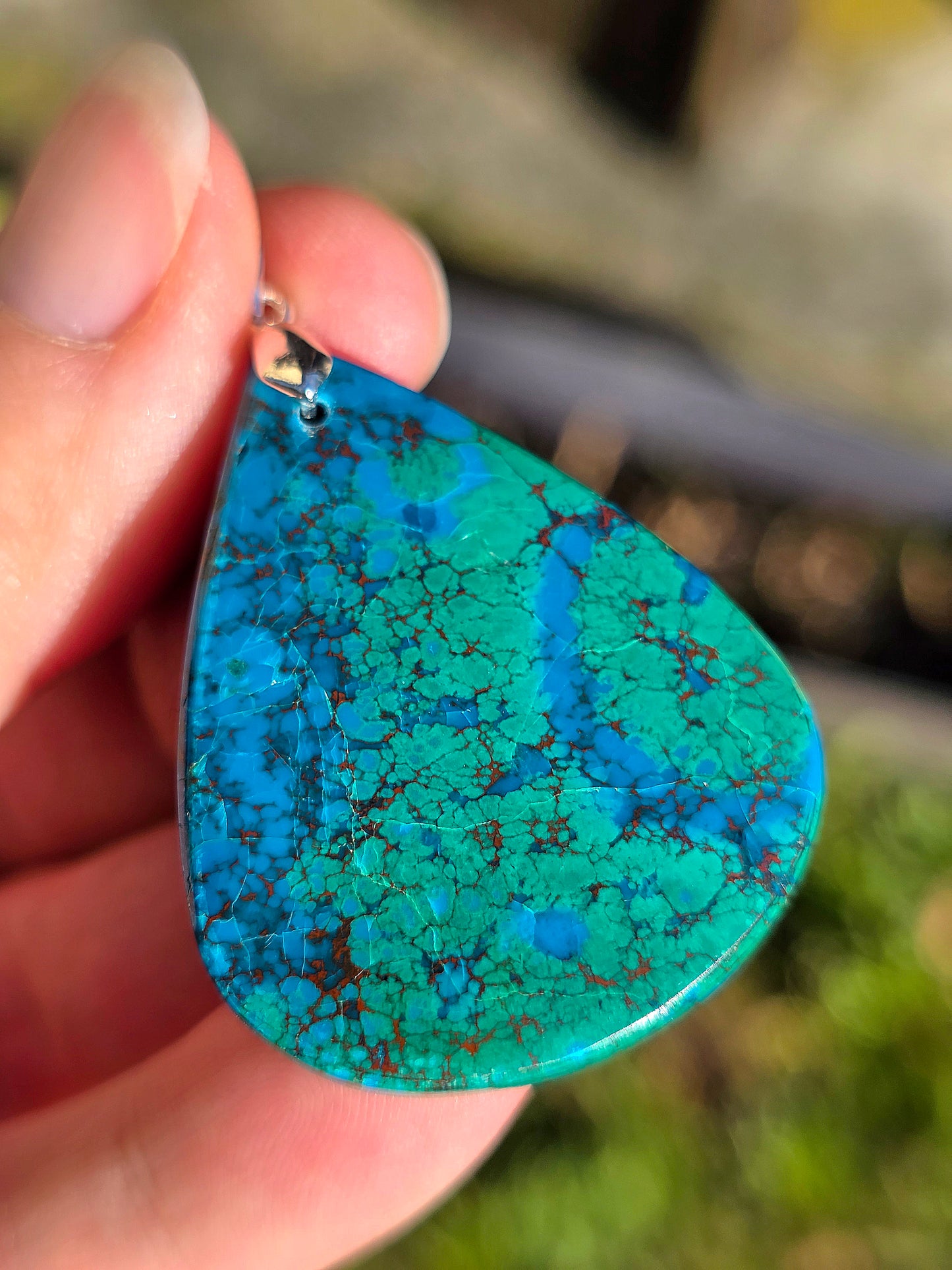 pendentif en Chrysocolle du Congo