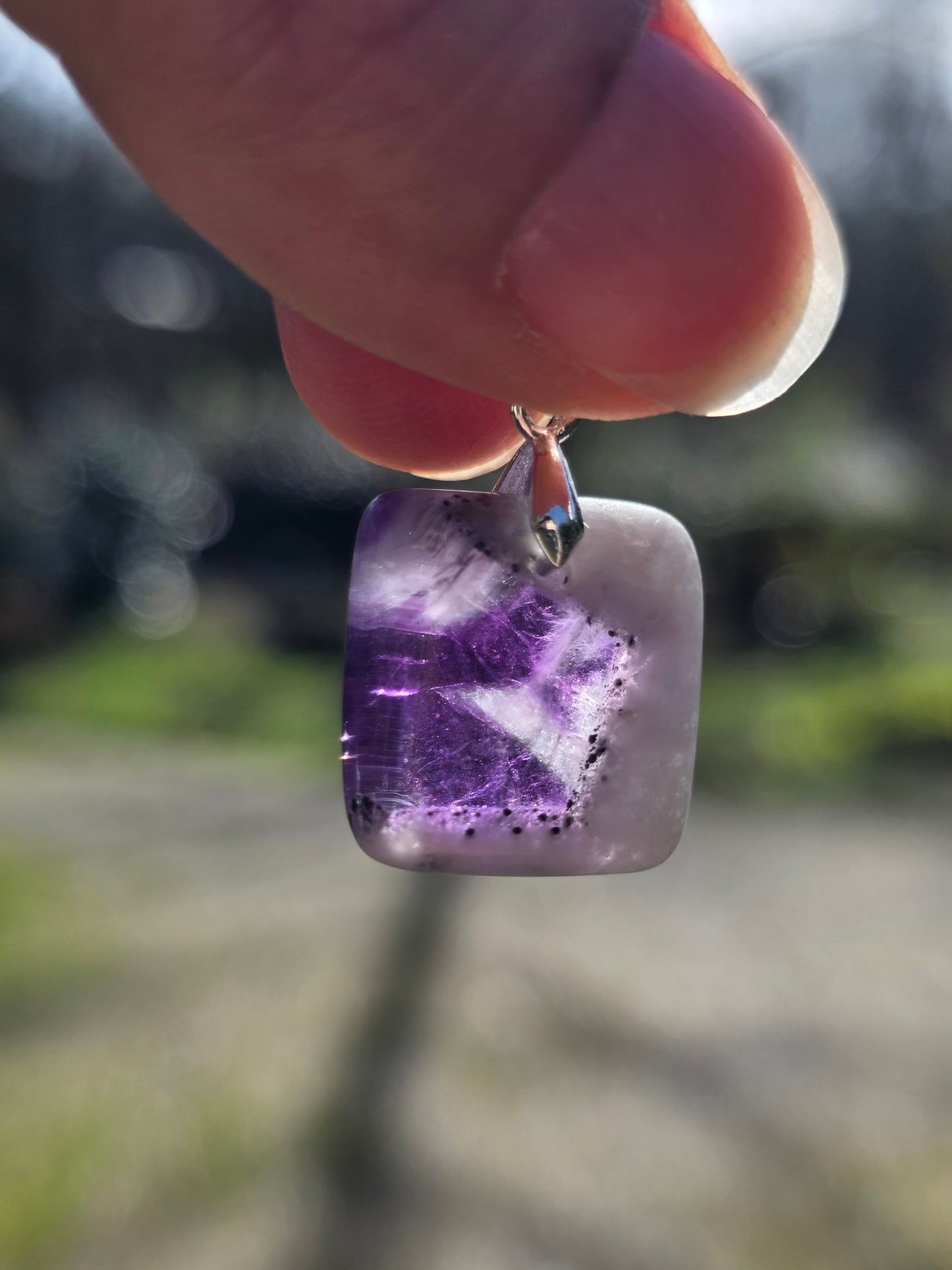 pendentif en Améthyste zonée du Brésil