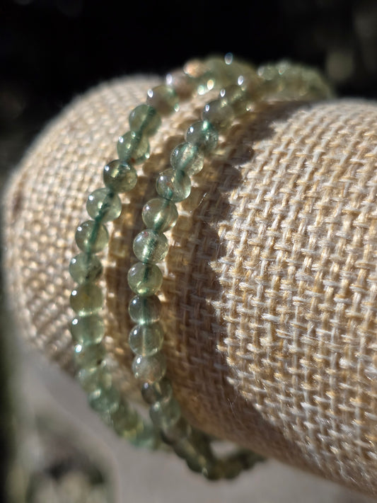 bracelet en Apatite verte de Madagascar