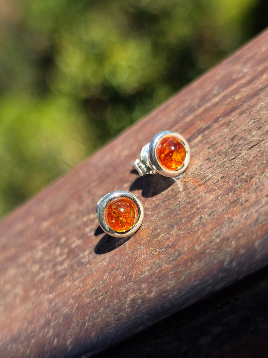 boucles d'oreilles en Ambre baltique véritable