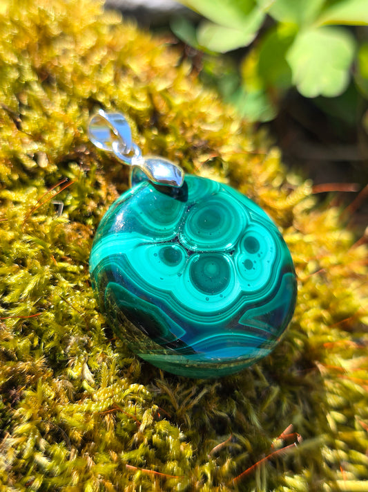 pendentif en Malachite du Congo