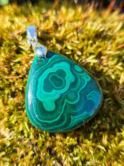 pendentif en Malachite du Congo