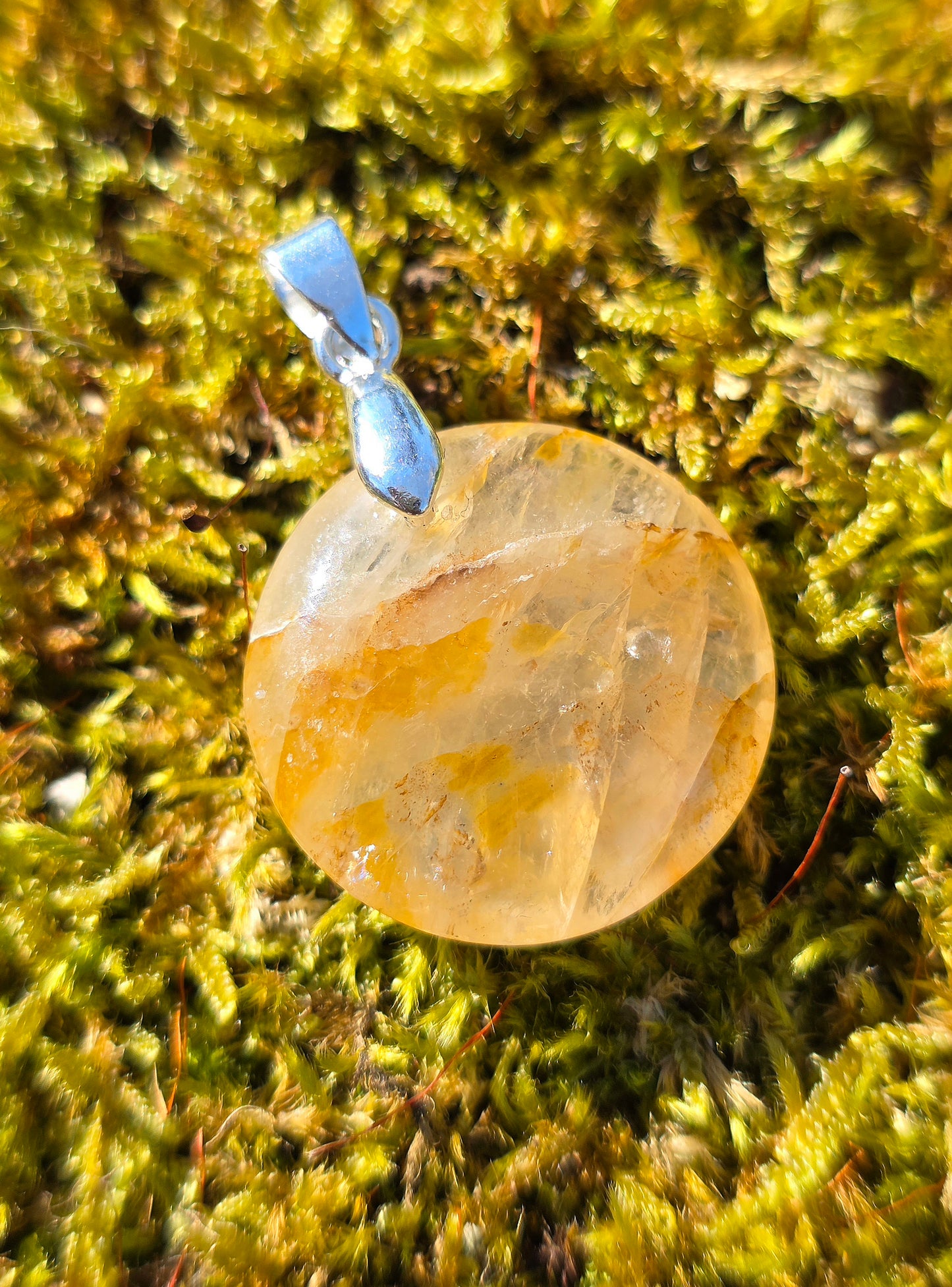 pendentif en Quartz hématoïde jaune