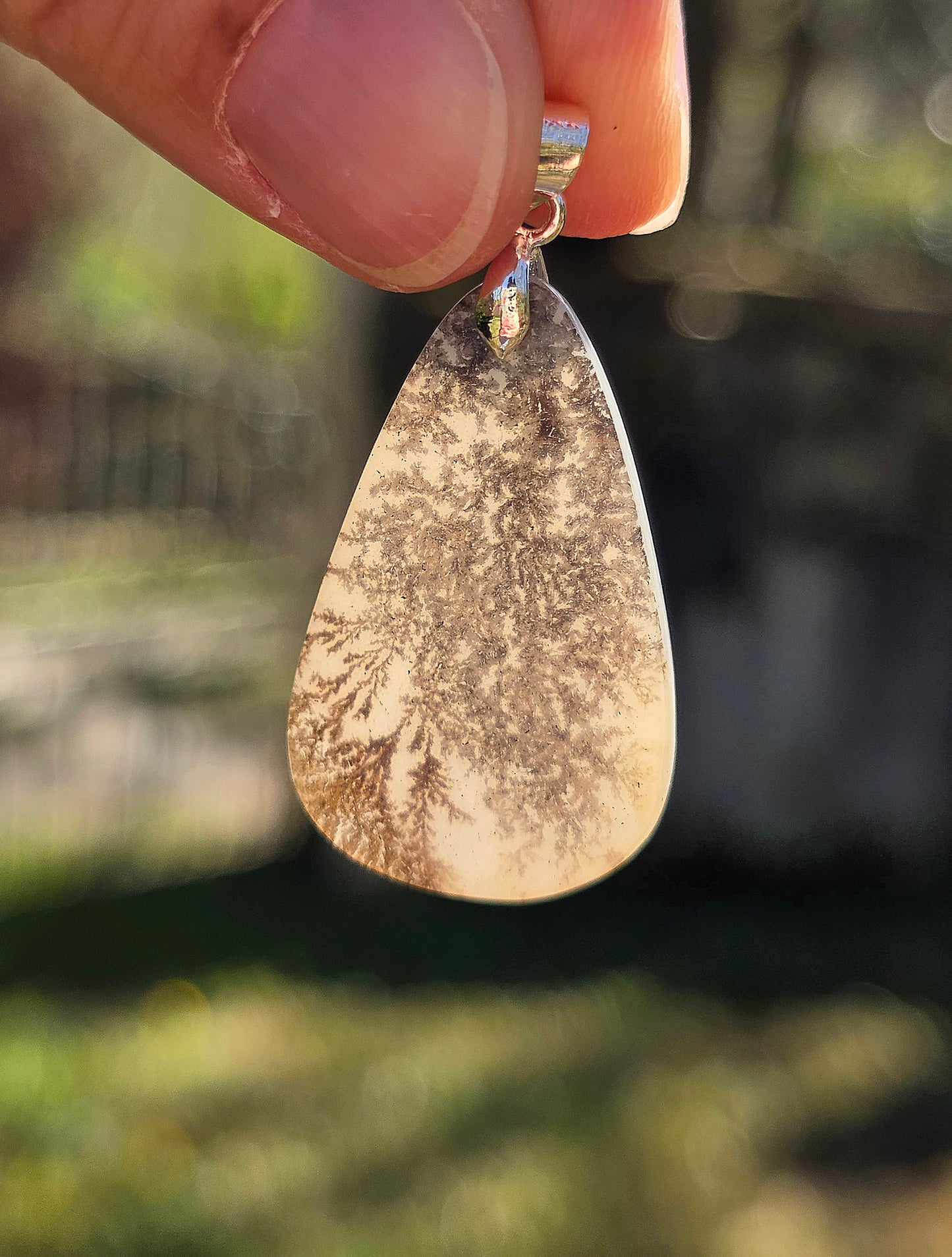 pendentif en Agate dendritique de Turquie