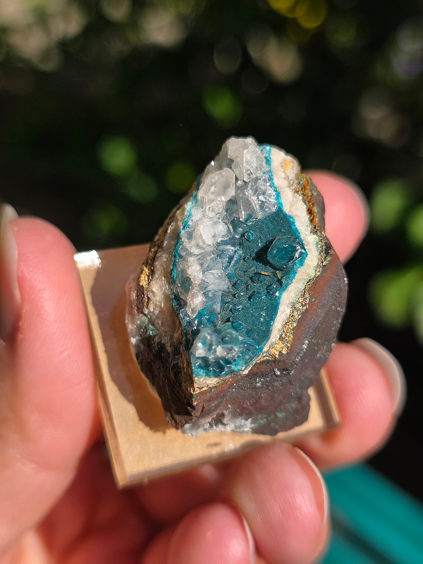Rosasite du Mexique et quartz