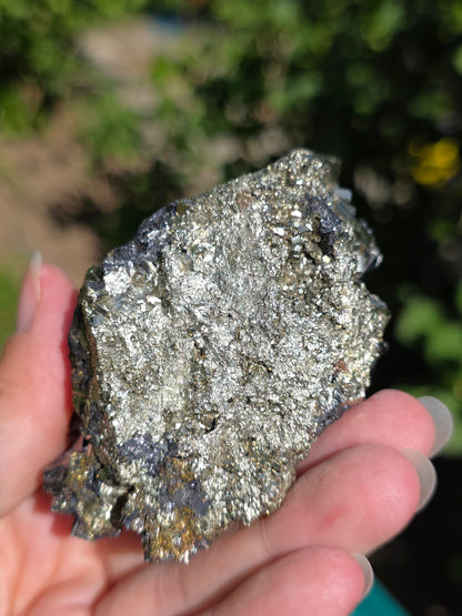 Tétraédrite sur Pyrite brute du Pérou