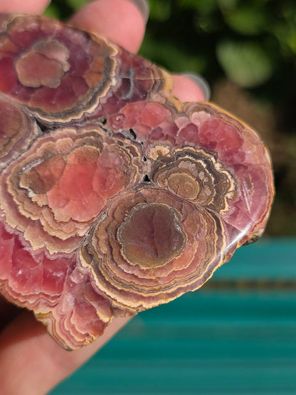 Sublime tranche de Rhodochrosite naturelle d'Argentine
