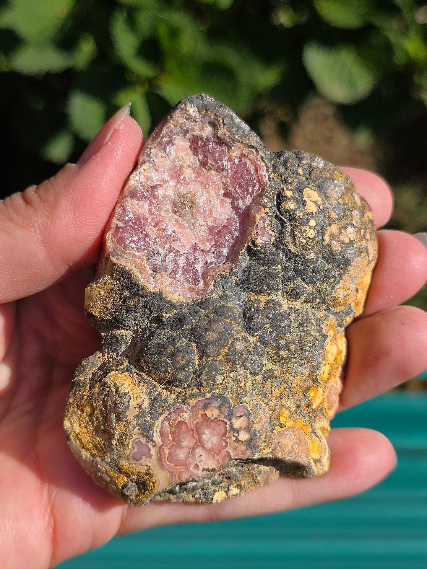 Sublime tranche de Rhodochrosite naturelle d'Argentine