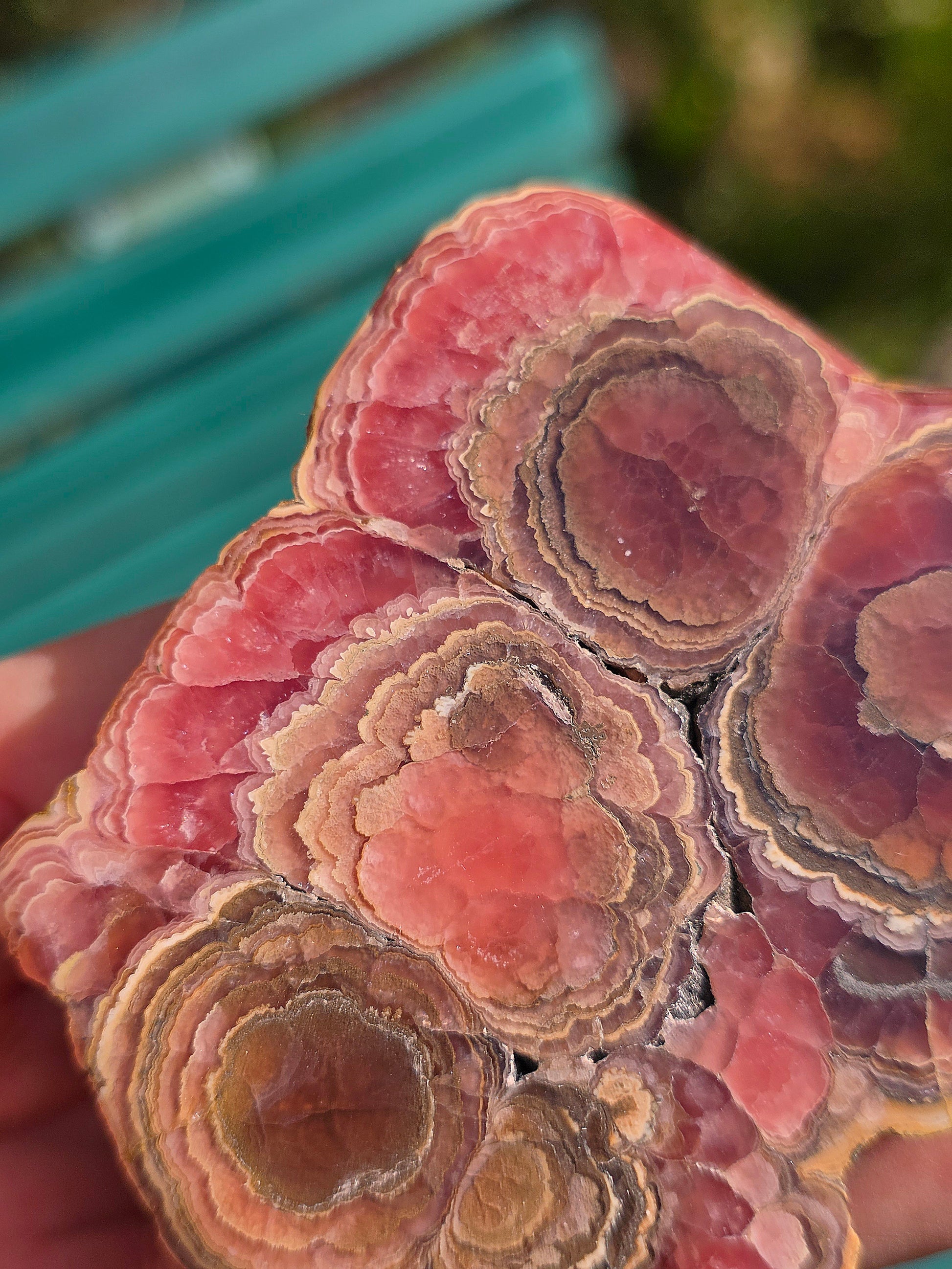 Sublime tranche de Rhodochrosite naturelle d'Argentine