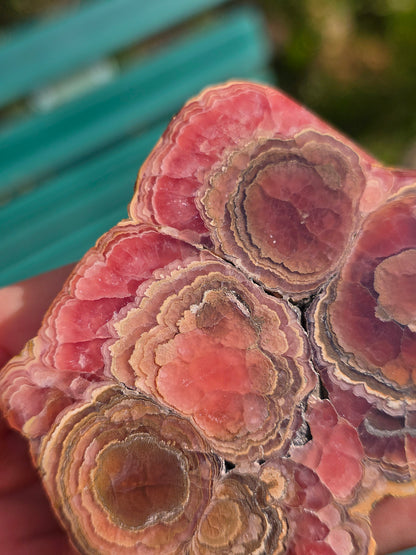 Sublime tranche de Rhodochrosite naturelle d'Argentine
