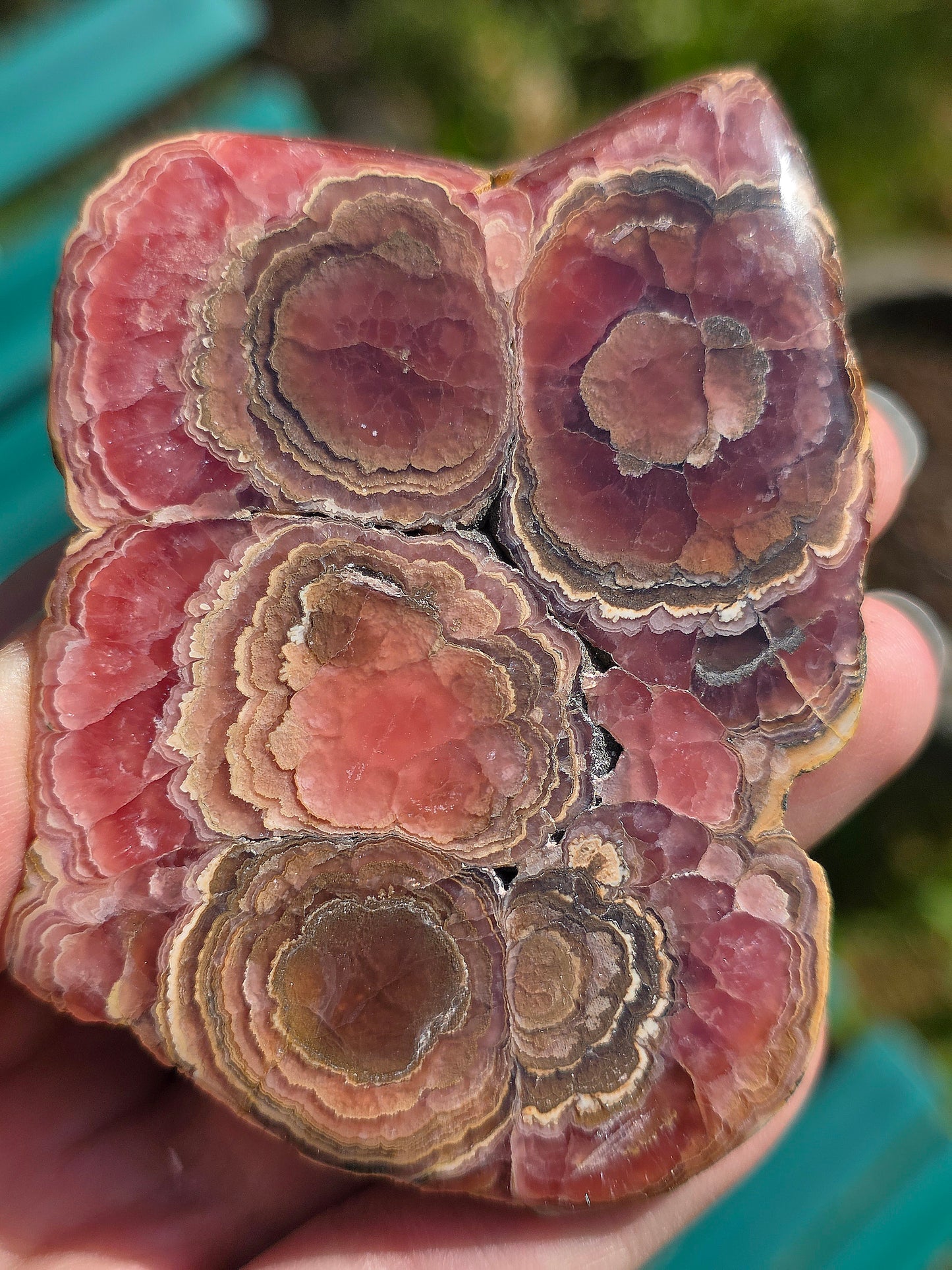 Sublime tranche de Rhodochrosite naturelle d'Argentine