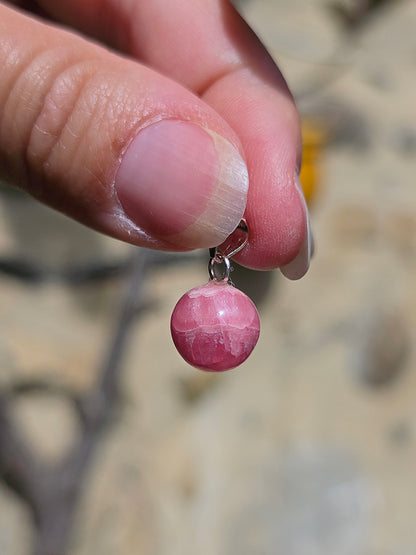 pendentif délicat en Rhodochrosite