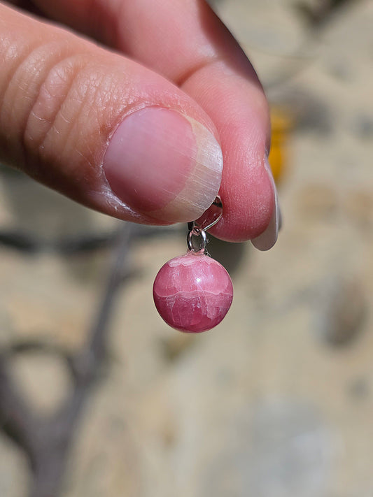pendentif délicat en Rhodochrosite