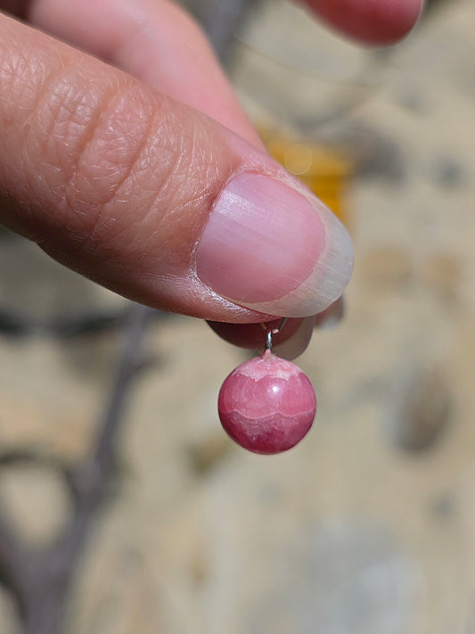 pendentif délicat en Rhodochrosite