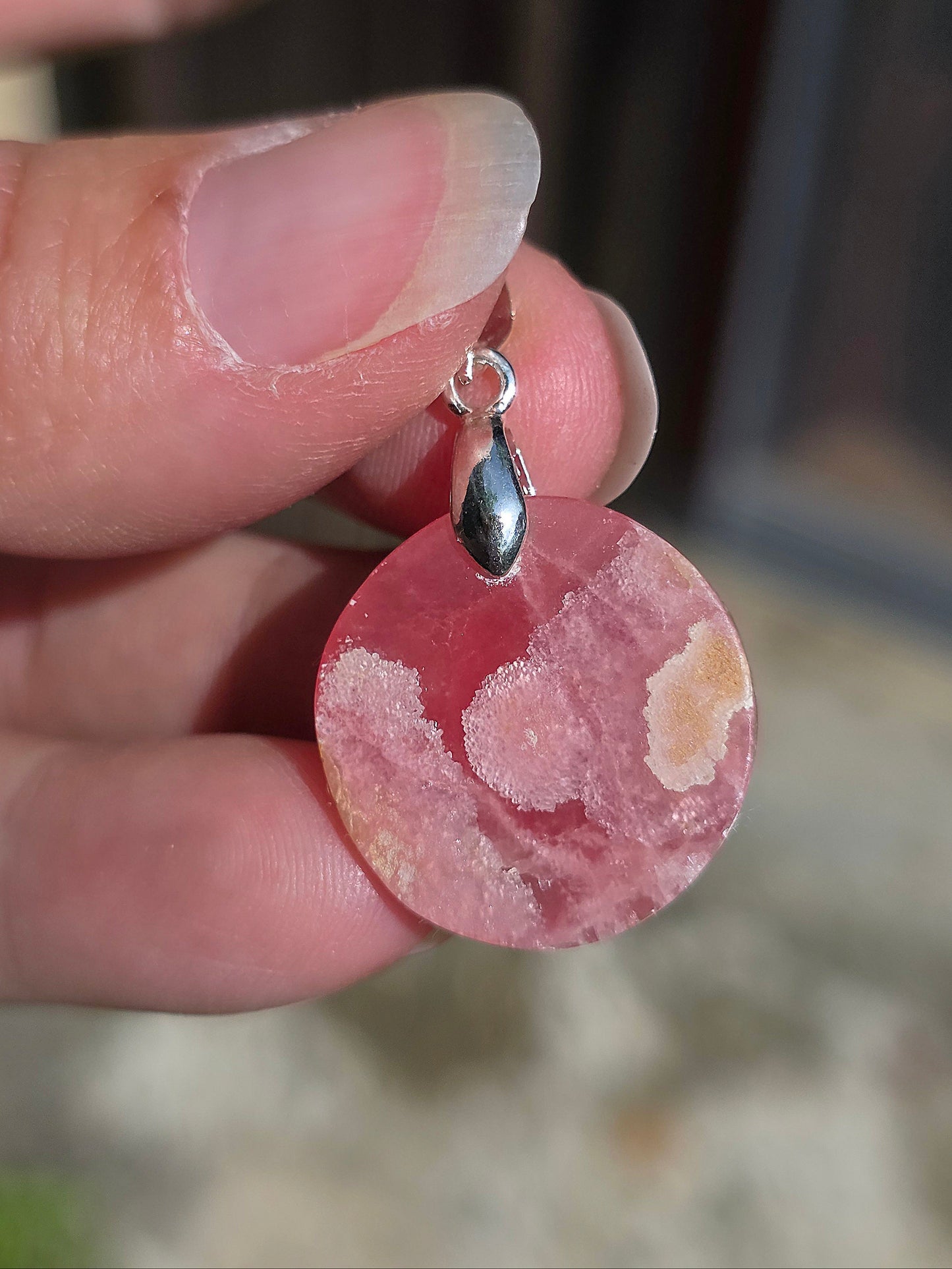 pendentif en Rhodochrosite d'Argentine