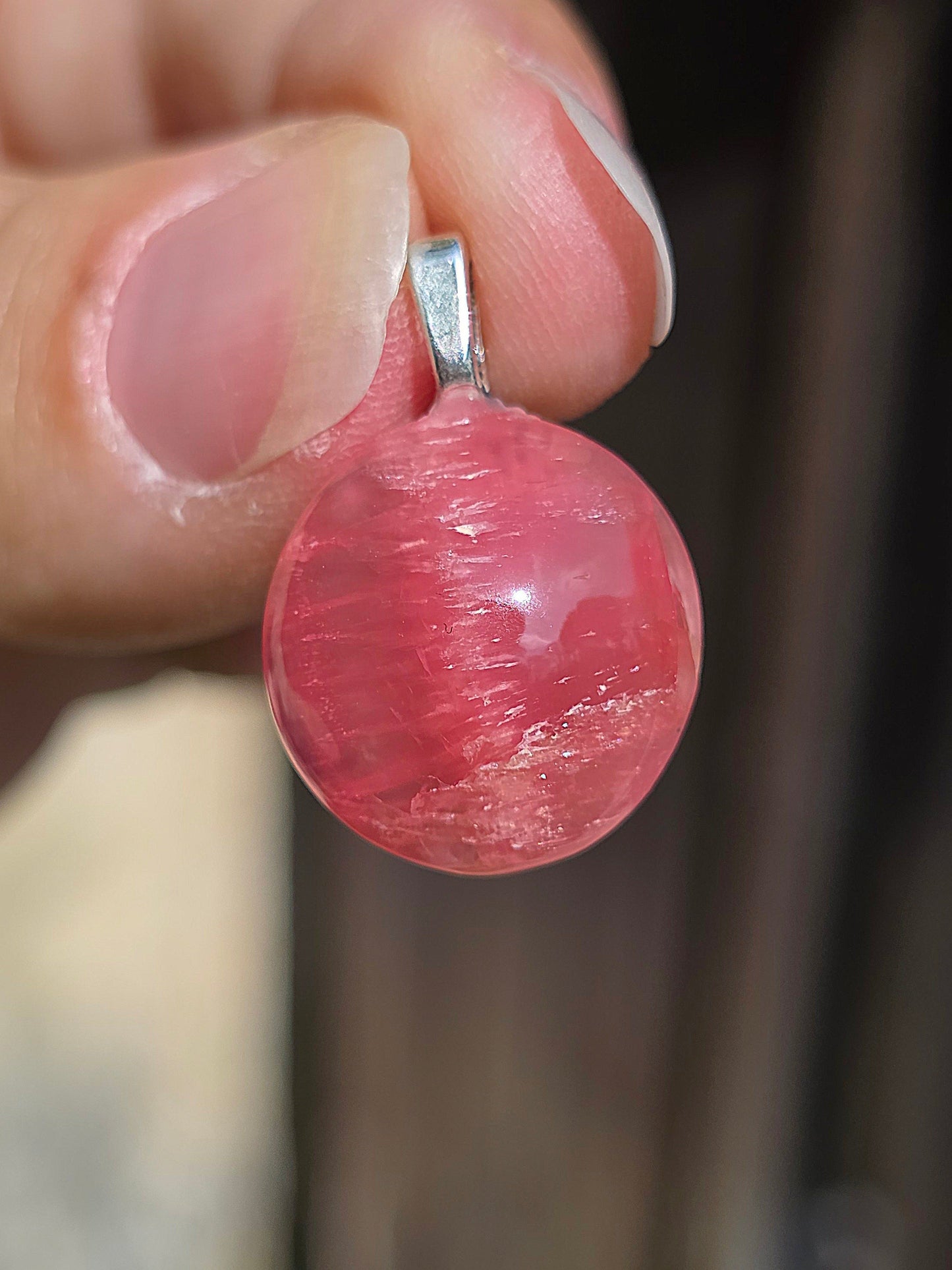 pendentif en Rhodochrosite d'Argentine
