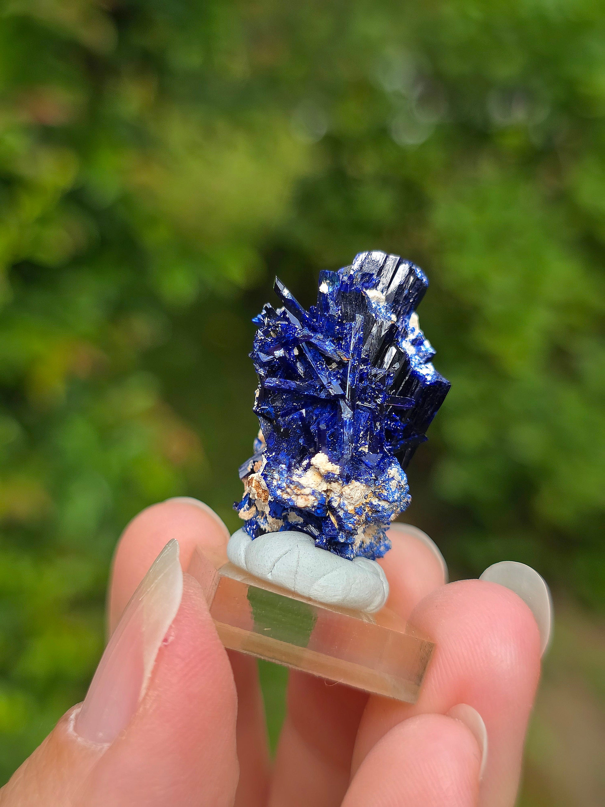 Cristal d'Azurite brute du Maroc