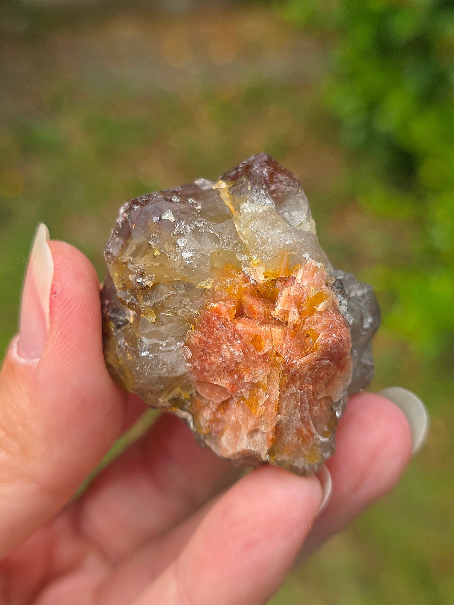 Quartz hématoïde brut du Maroc