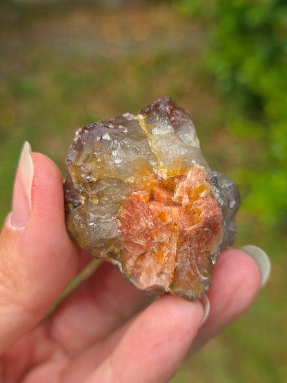 Quartz hématoïde brut du Maroc