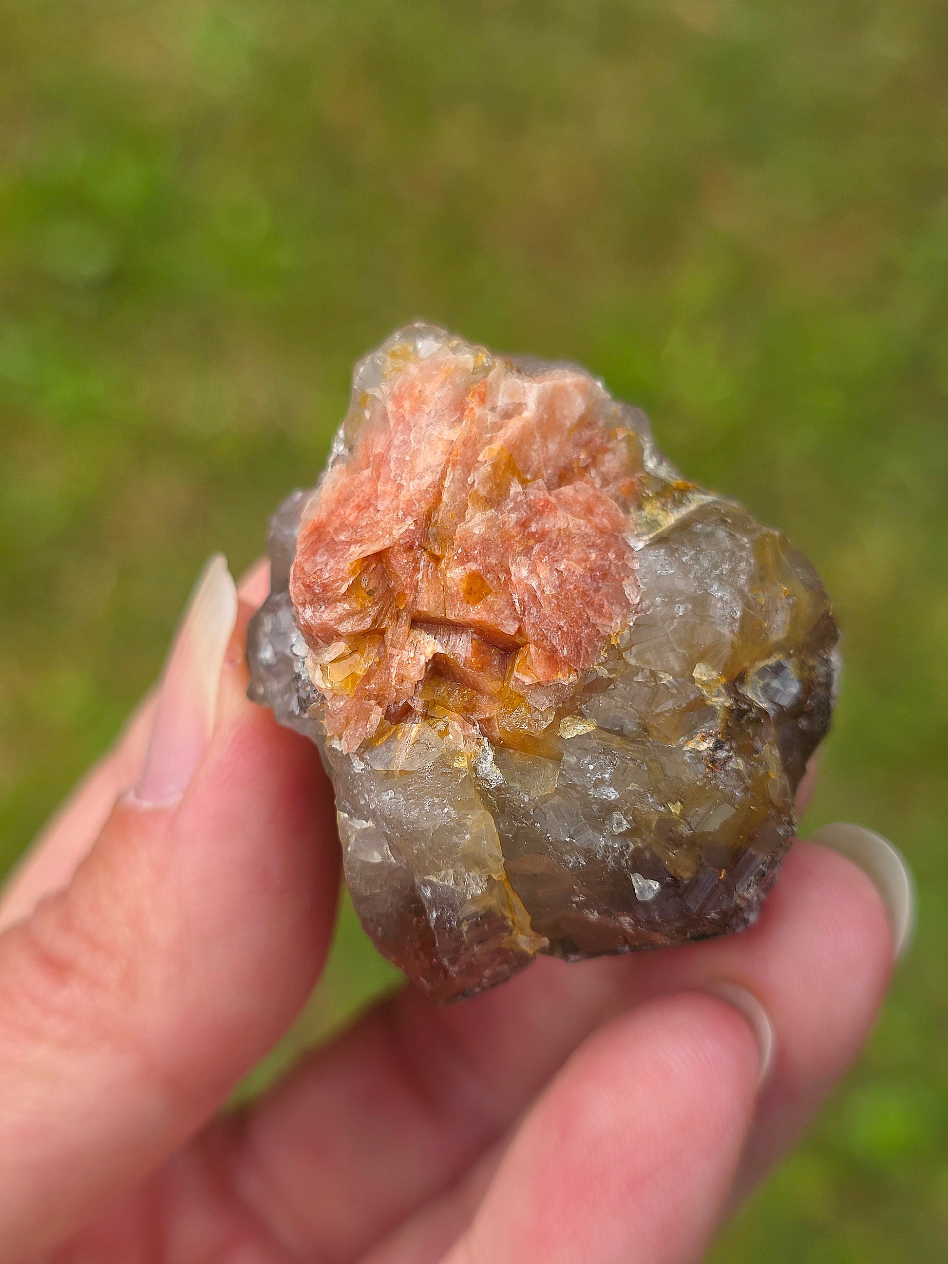 Quartz hématoïde brut du Maroc