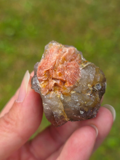 Quartz hématoïde brut du Maroc