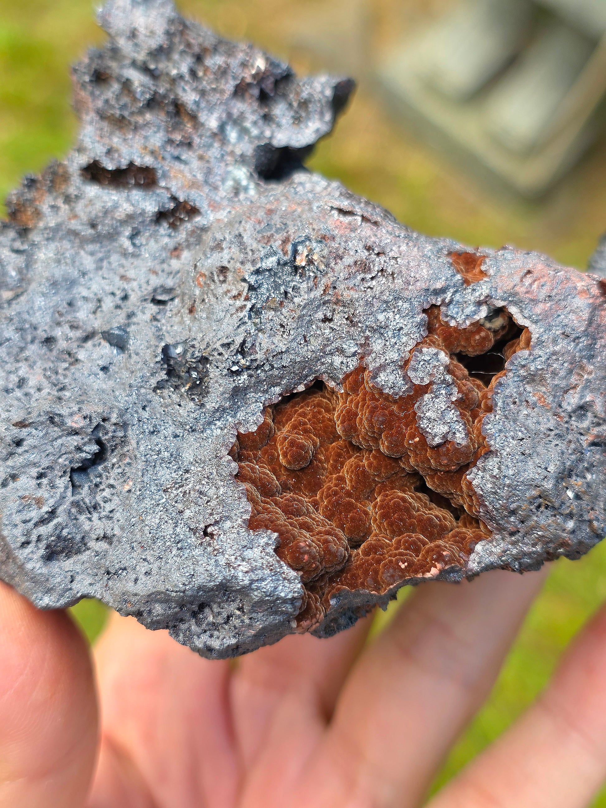 Goethite velours marron et botryoïdale du Tarn