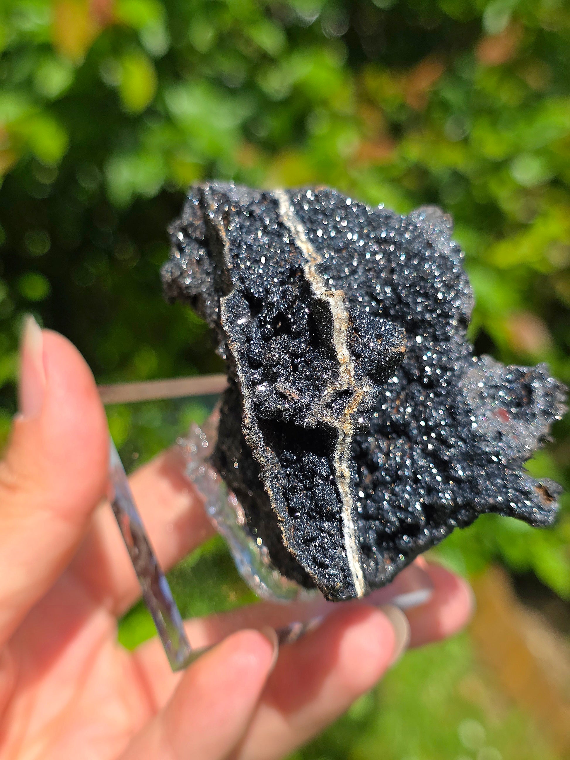Goethite "Millefeuille" sur Quartz du Tarn