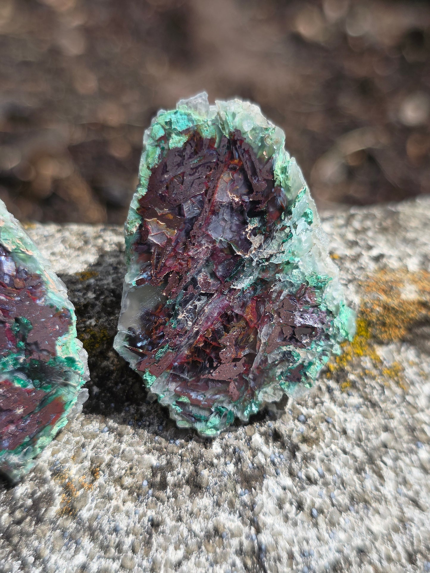 Calcédoine, Chrysocolle et Cuprite d'Indonésie