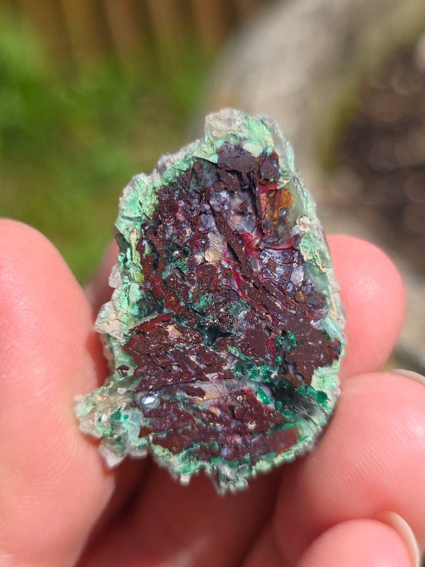 Calcédoine, Chrysocolle et Cuprite d'Indonésie