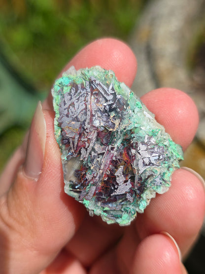Calcédoine, Chrysocolle et Cuprite d'Indonésie