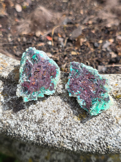 Calcédoine, Chrysocolle et Cuprite d'Indonésie