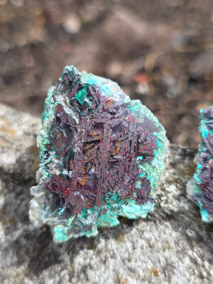 Calcédoine, Chrysocolle et Cuprite d'Indonésie